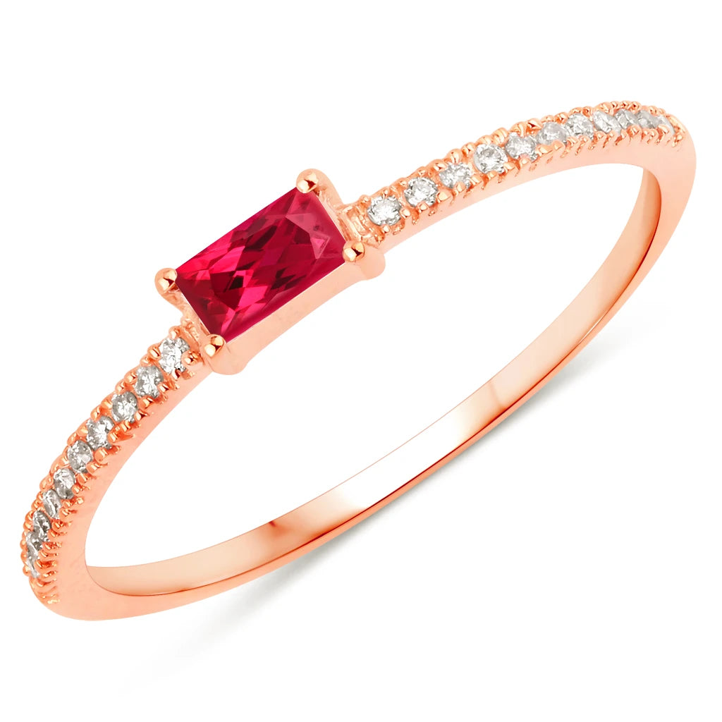 Baguette Cut Diamond Halo Ring