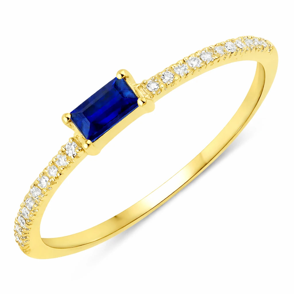 Baguette Cut Diamond Halo Ring