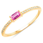 Baguette Cut Diamond Halo Ring