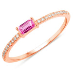 Baguette Cut Diamond Halo Ring