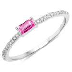Baguette Cut Diamond Halo Ring
