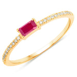 Baguette Cut Diamond Halo Ring