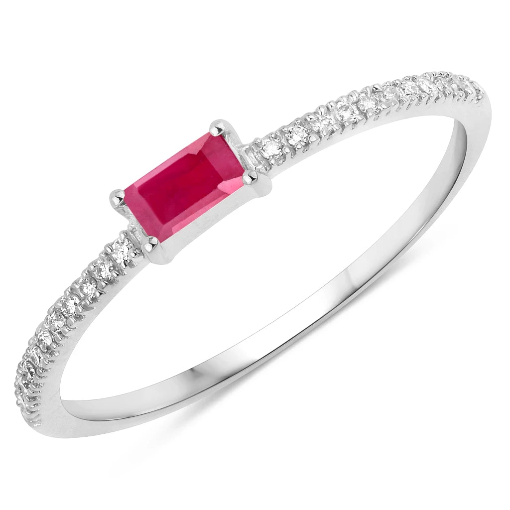 Baguette Cut Diamond Halo Ring