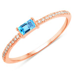 Baguette Cut Diamond Halo Ring