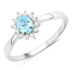 Sunburst Oval Cut Diamond Halo Ring