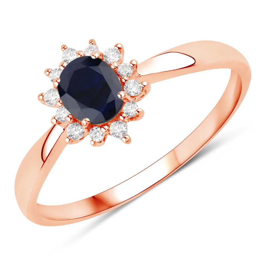 Sunburst Oval Cut Diamond Halo Ring