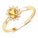 Sunburst Oval Cut Diamond Halo Ring