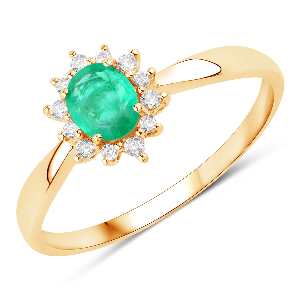 Sunburst Oval Cut Diamond Halo Ring