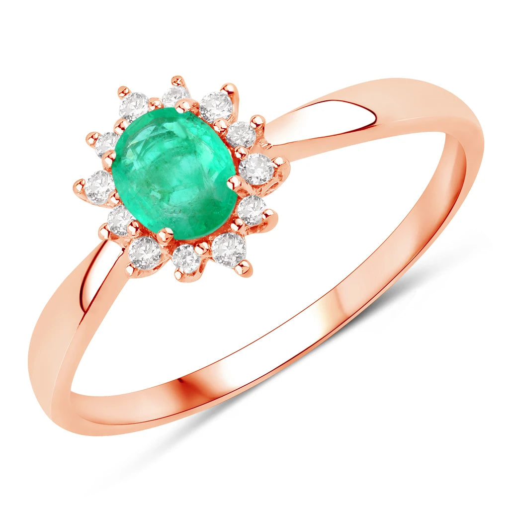 Sunburst Oval Cut Diamond Halo Ring