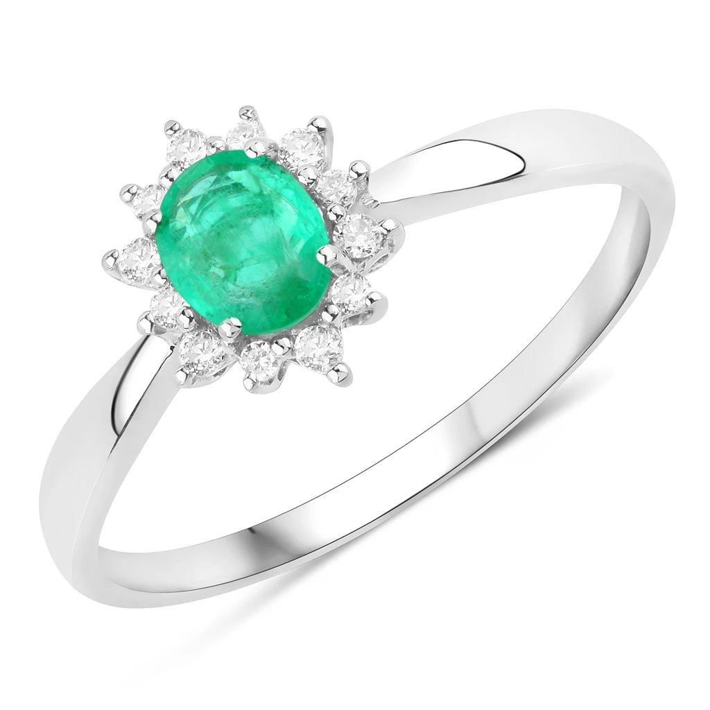 Sunburst Oval Cut Diamond Halo Ring