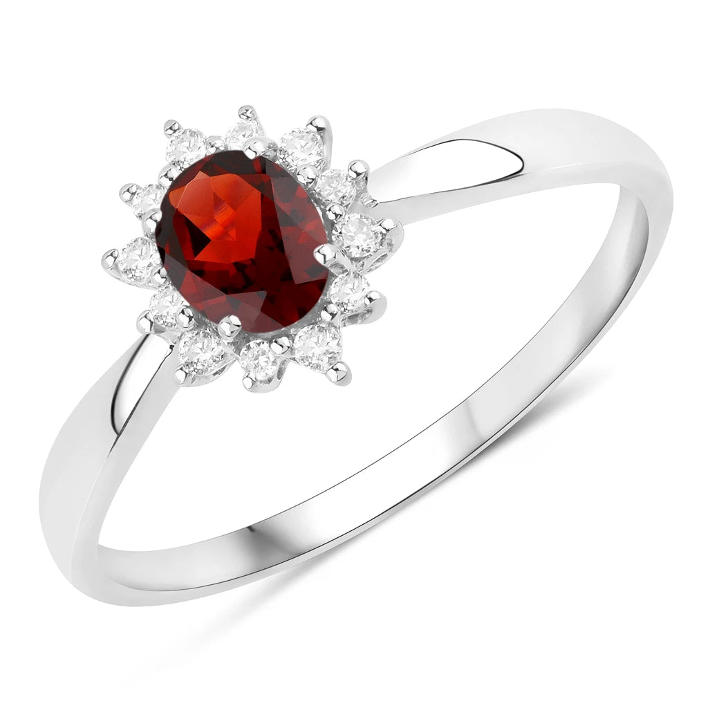 Sunburst Oval Cut Diamond Halo Ring