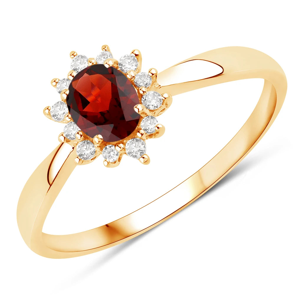 Sunburst Oval Cut Diamond Halo Ring