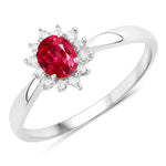 Sunburst Oval Cut Diamond Halo Ring