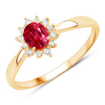 Sunburst Oval Cut Diamond Halo Ring