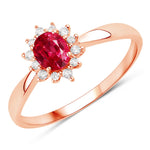 Sunburst Oval Cut Diamond Halo Ring
