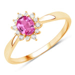 Sunburst Oval Cut Diamond Halo Ring