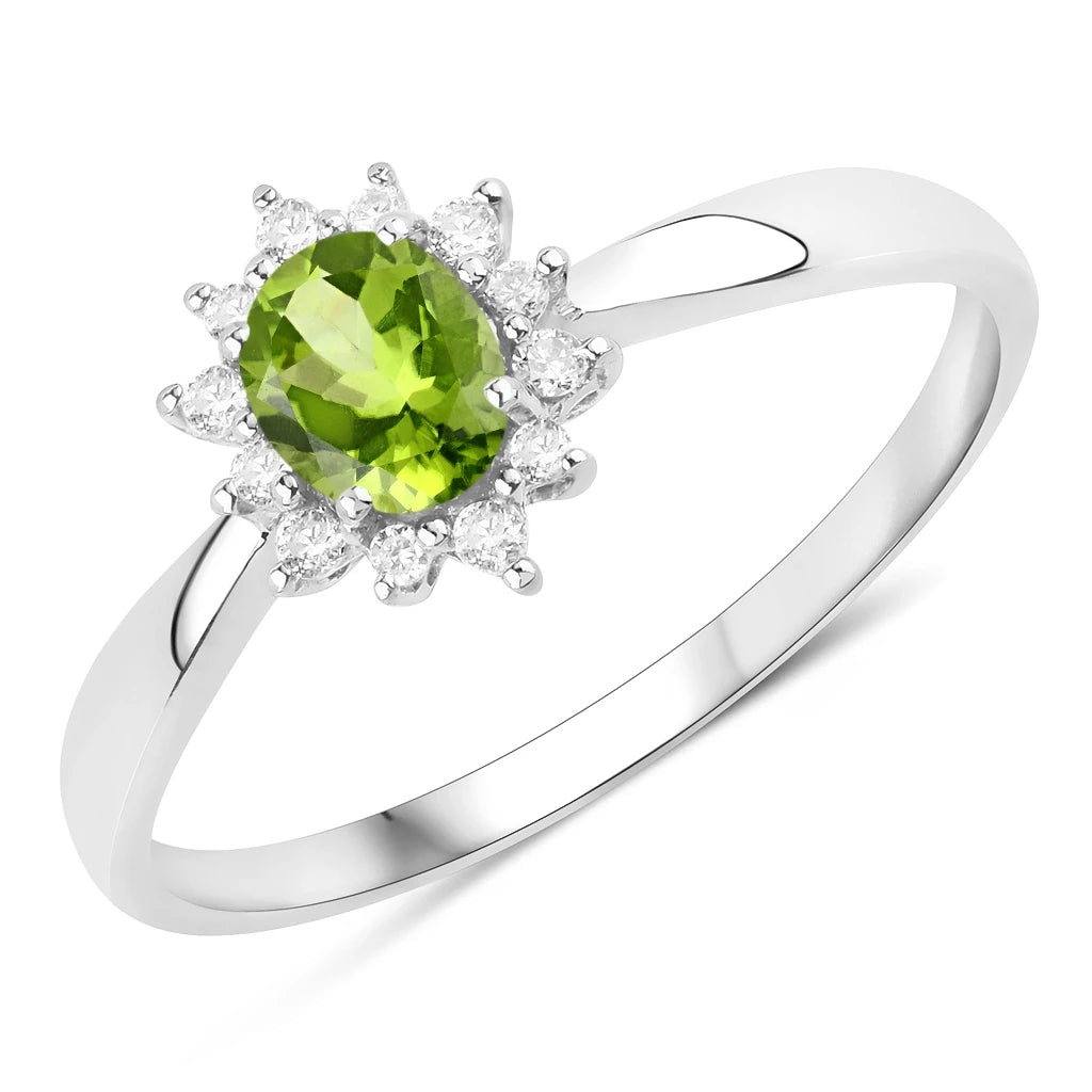 Sunburst Oval Cut Diamond Halo Ring