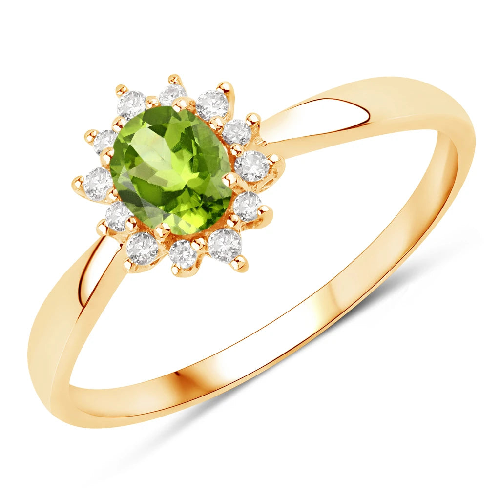 Sunburst Oval Cut Diamond Halo Ring