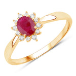 Sunburst Oval Cut Diamond Halo Ring