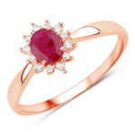 Sunburst Oval Cut Diamond Halo Ring