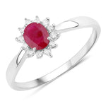 Sunburst Oval Cut Diamond Halo Ring