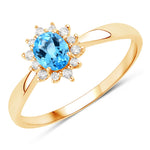 Sunburst Oval Cut Diamond Halo Ring