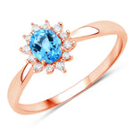 Sunburst Oval Cut Diamond Halo Ring