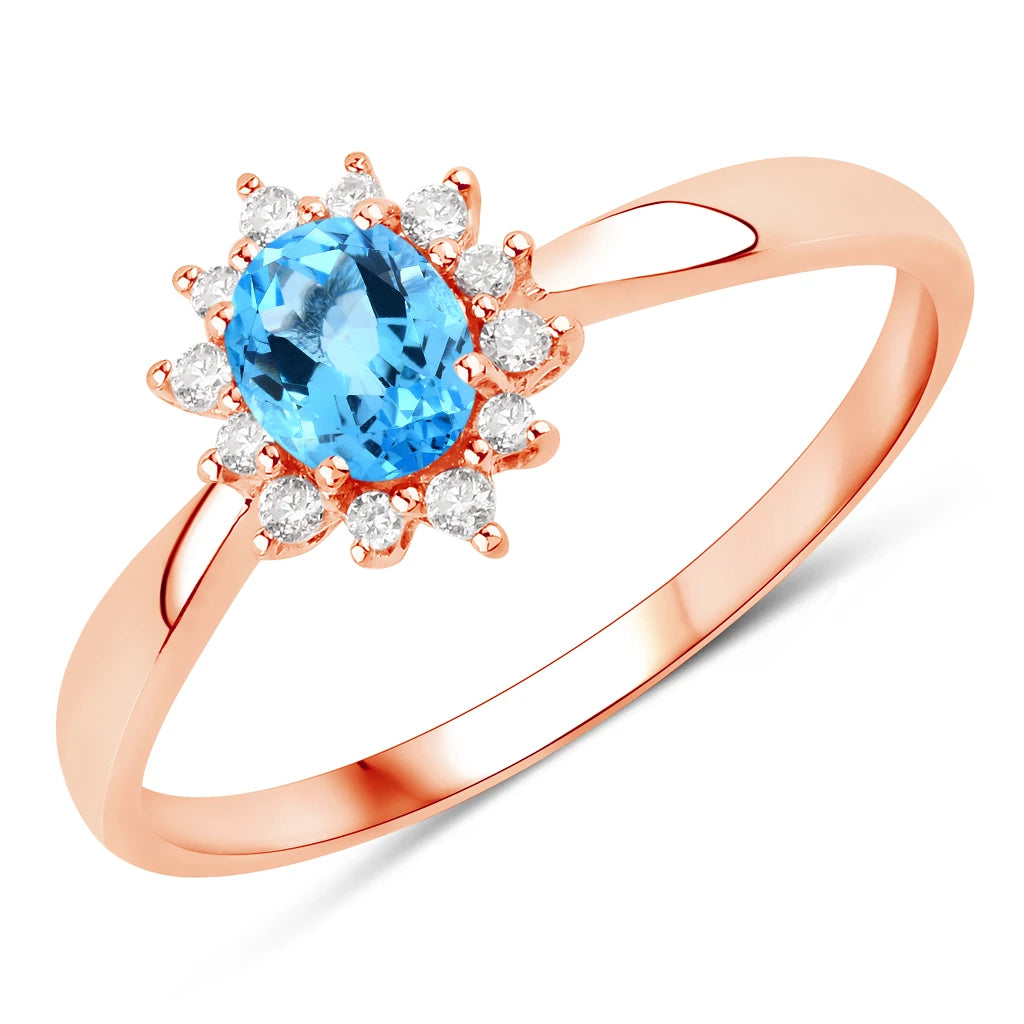 Sunburst Oval Cut Diamond Halo Ring