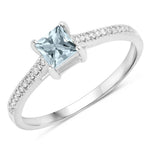 Square Cut Diamond Halo Ring