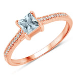 Square Cut Diamond Halo Ring