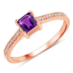 Square Cut Diamond Halo Ring
