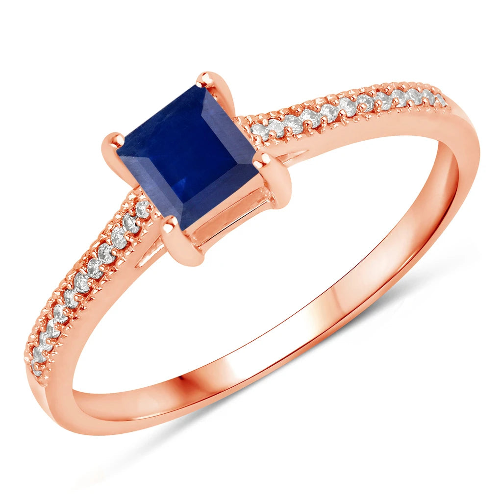 Square Cut Diamond Halo Ring
