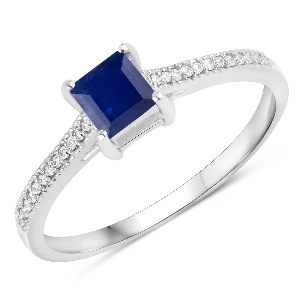 Square Cut Diamond Halo Ring