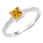 Square Cut Diamond Halo Ring