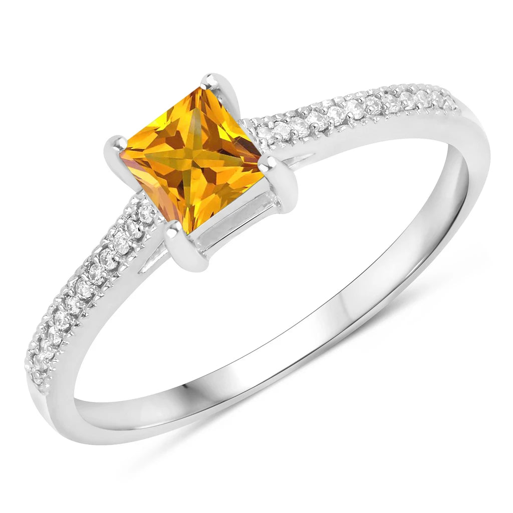 Square Cut Diamond Halo Ring