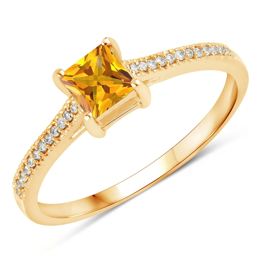 Square Cut Diamond Halo Ring