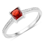 Square Cut Diamond Halo Ring