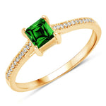 Square Cut Diamond Halo Ring