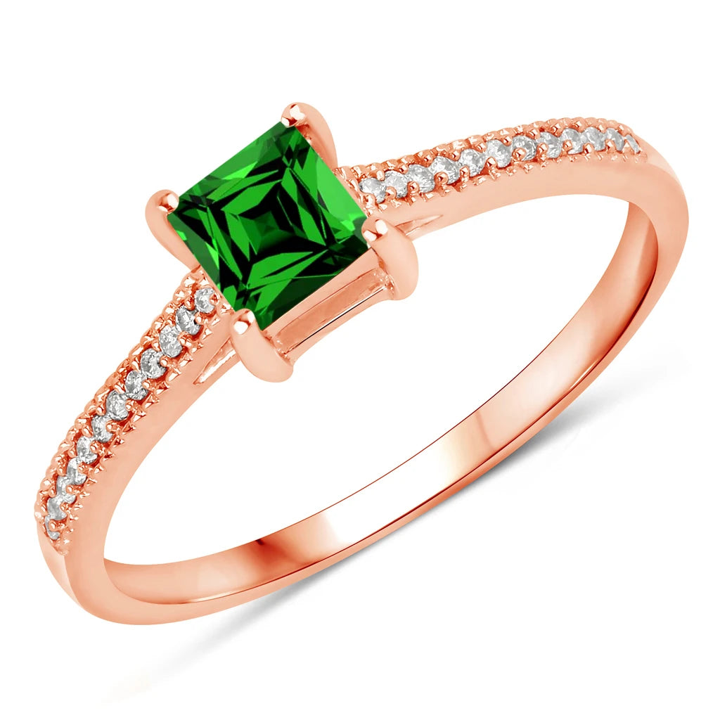 Square Cut Diamond Halo Ring
