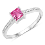 Square Cut Diamond Halo Ring