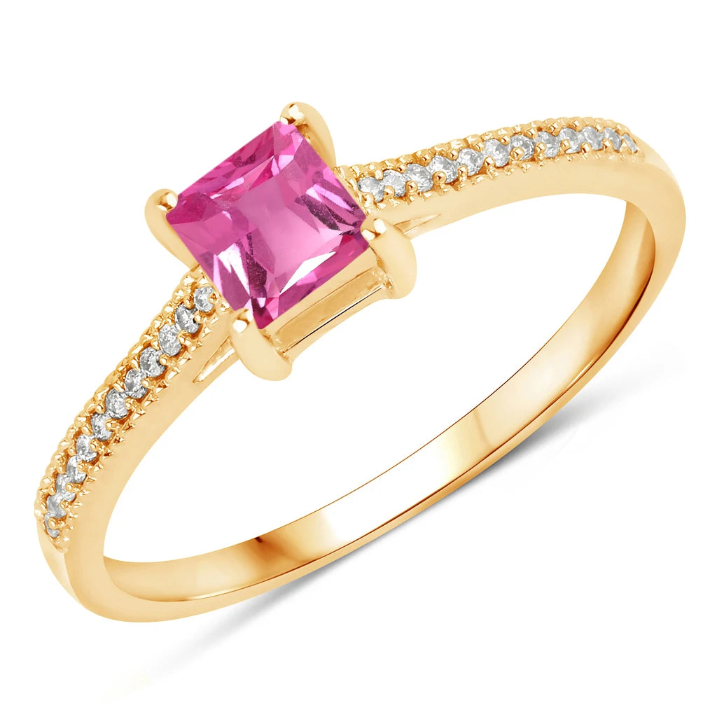 Square Cut Diamond Halo Ring