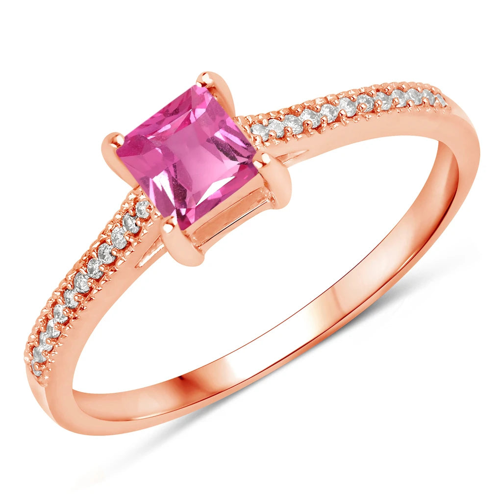 Square Cut Diamond Halo Ring