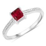 Square Cut Diamond Halo Ring