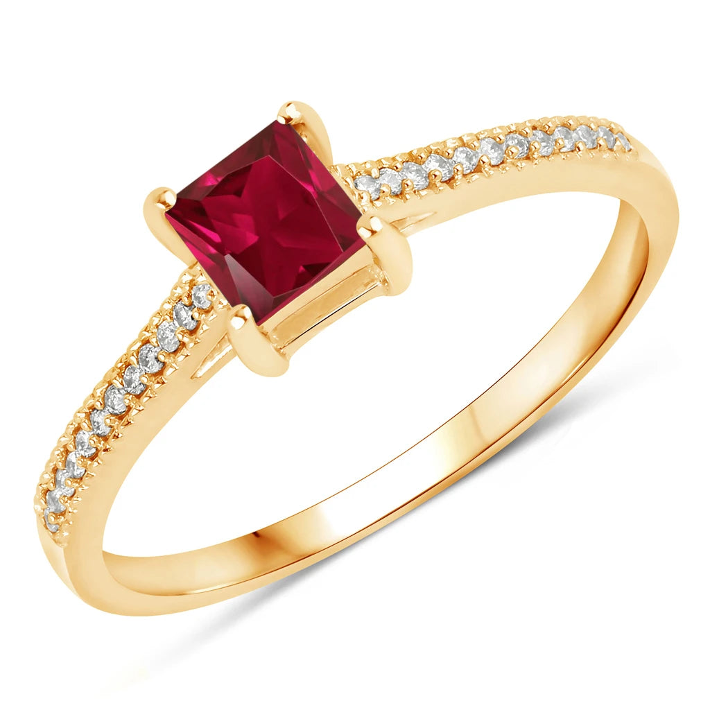 Square Cut Diamond Halo Ring