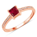 Square Cut Diamond Halo Ring