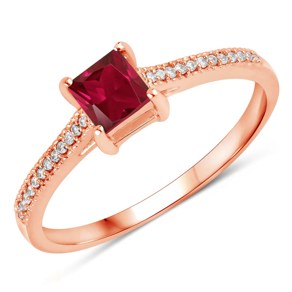 Square Cut Diamond Halo Ring