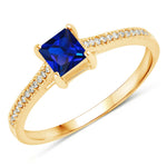 Square Cut Diamond Halo Ring