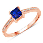 Square Cut Diamond Halo Ring