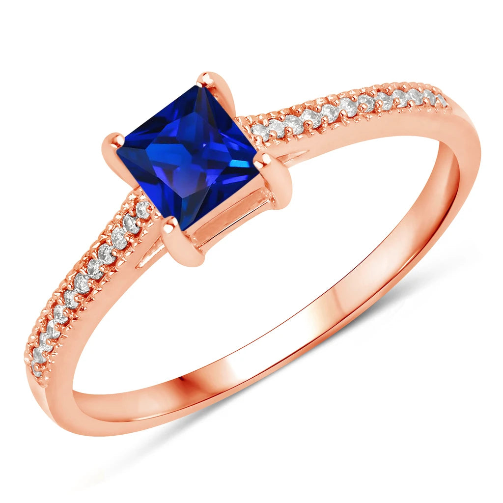 Square Cut Diamond Halo Ring