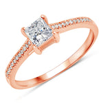 Square Cut Diamond Halo Ring